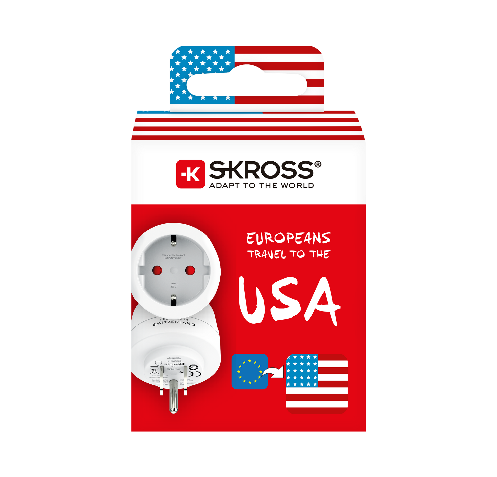 SKROSS - Reseadapter Europa till USA m.fl. Jordad - Travels And Bags