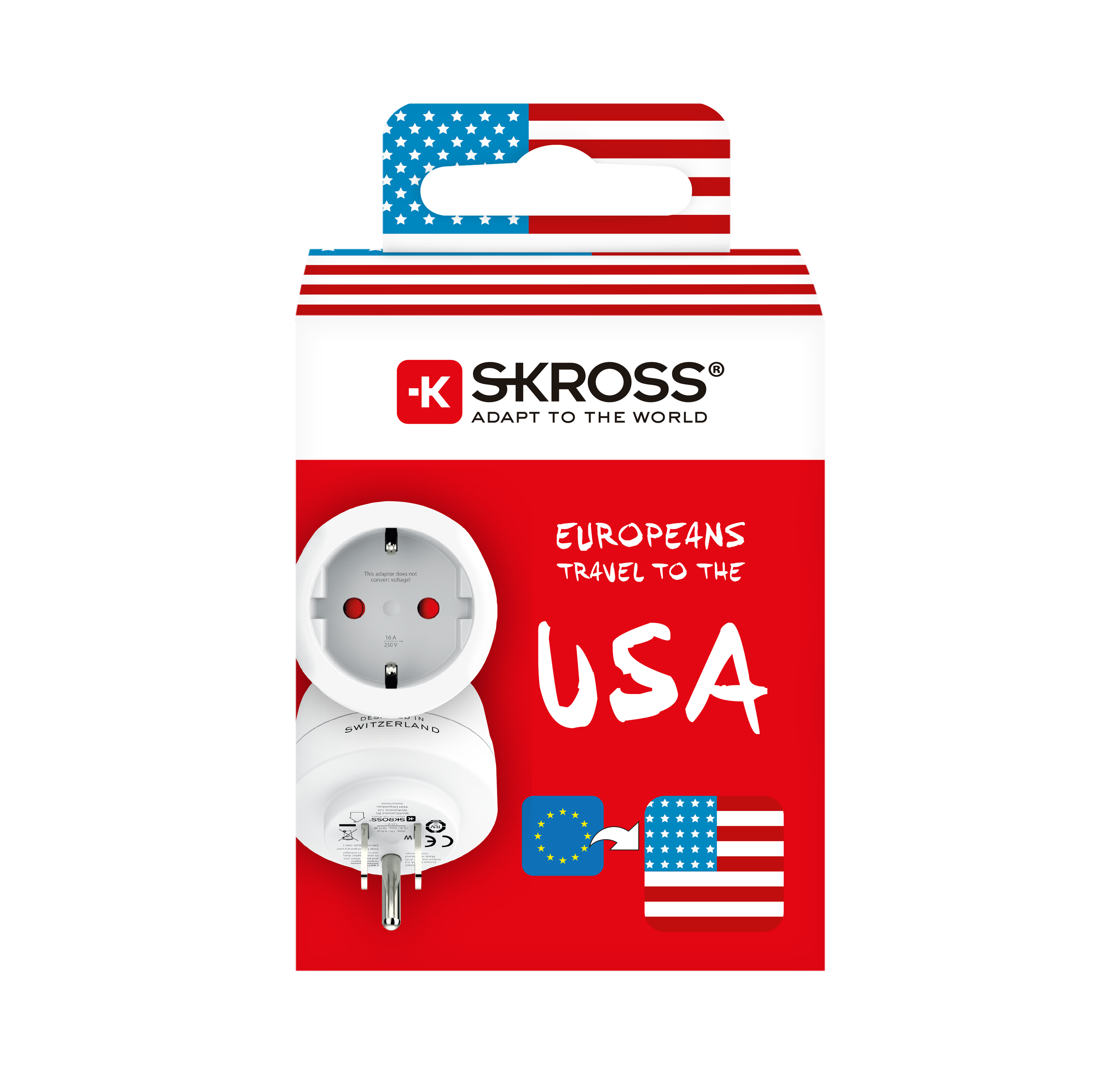 SKROSS - Reseadapter Europa till USA m.fl. Jordad - Travels And Bags