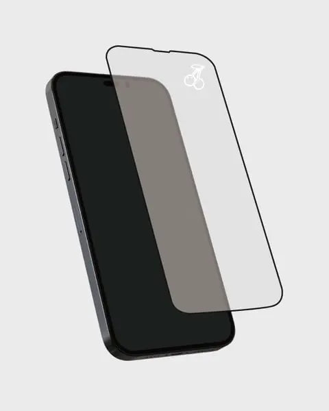 Holdit Black Frame Skärmskydd iPhone 15/15 Pro/14 Pro - Cherry - Travels And Bags