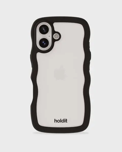 Holdit Telefonskal Wavy iPhone 16 Plus - Svart/Transparent - Travels And Bags