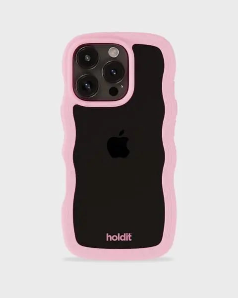 Holdit Telefonskal Wavy iPhone 16 Pro Max - Rosa/Transparent - Travels And Bags