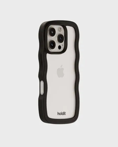 Holdit Telefonskal Wavy iPhone 16 Pro Max - Svart/Transparent - Travels And Bags