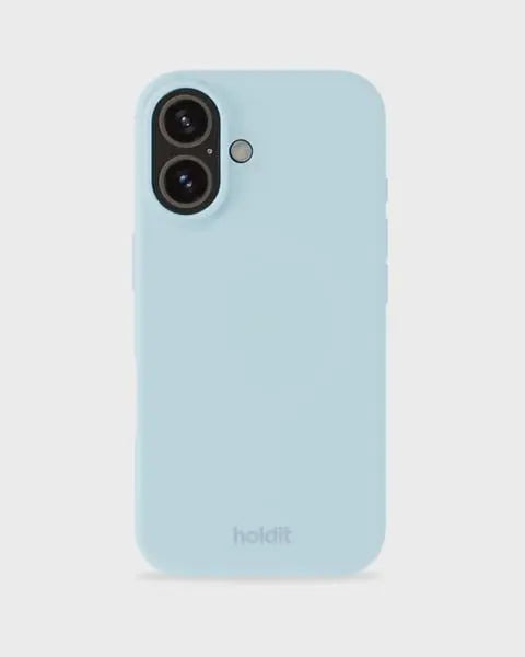 Holdit Telefonskal Silicone iPhone 16 - Ljusblå - Travels And Bags