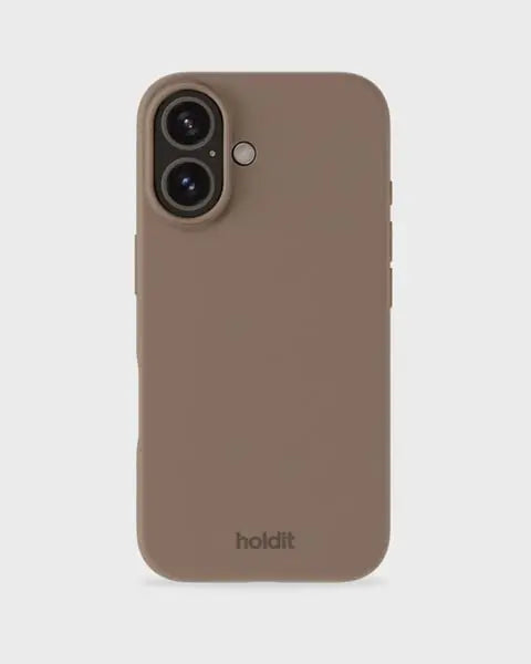 Holdit Telefonskal Silicone iPhone 16 - Ljusbrun - Travels And Bags