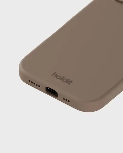 Holdit Telefonskal Silicone iPhone 16 Plus - Ljusbrun - Travels And Bags