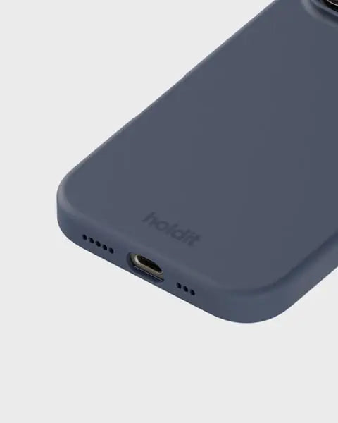 Holdit Telefonskal Silicone iPhone 16 Pro - Marinblå - Travels And Bags