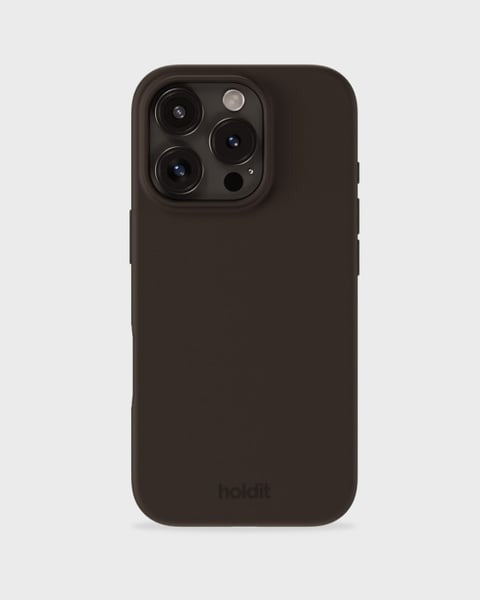 Holdit Telefonskal Silicone iPhone 16 Pro - Mörkbrun - Travels And Bags