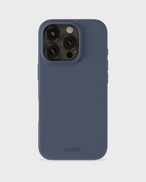 Holdit Telefonskal Silicone iPhone 16 Pro - Marinblå - Travels And Bags