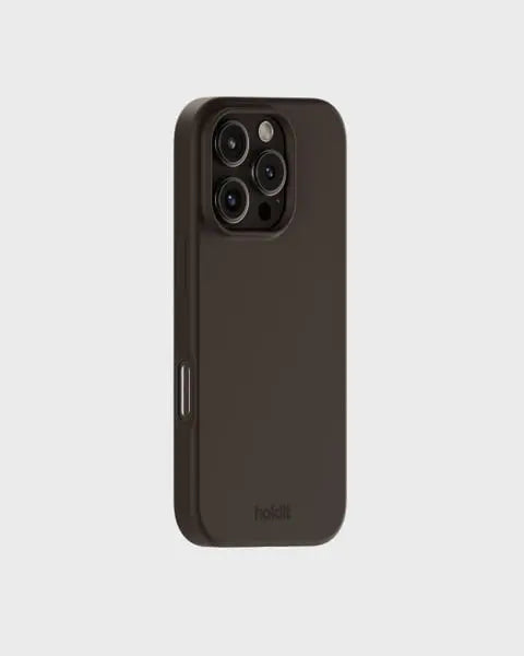 Holdit Telefonskal Silicone iPhone 16 Pro Max - Mörkbrun - Travels And Bags