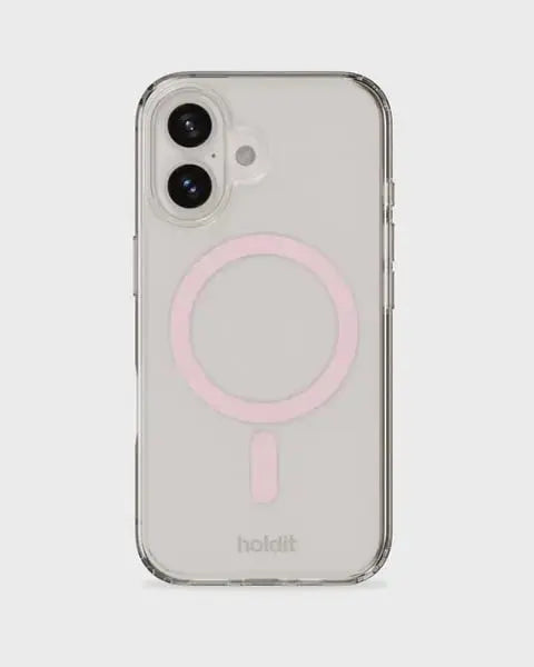 Holdit Telefonskal MagSafe iPhone 16 Plus - Transparent/Rosa - Travels And Bags
