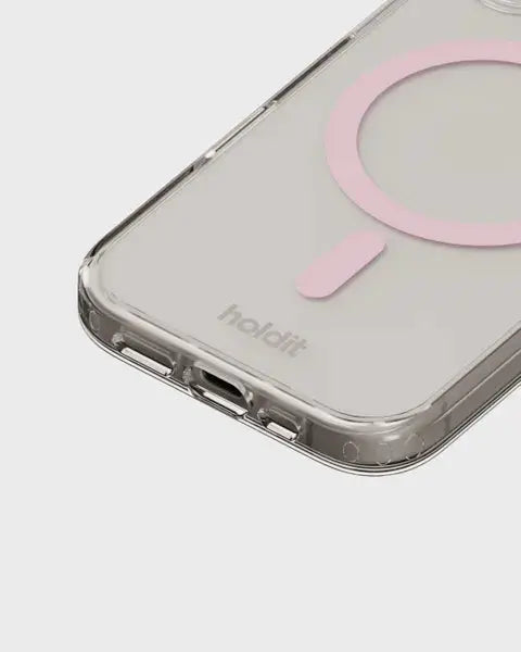 Holdit Telefonskal MagSafe iPhone 16 Plus - Transparent/Rosa - Travels And Bags