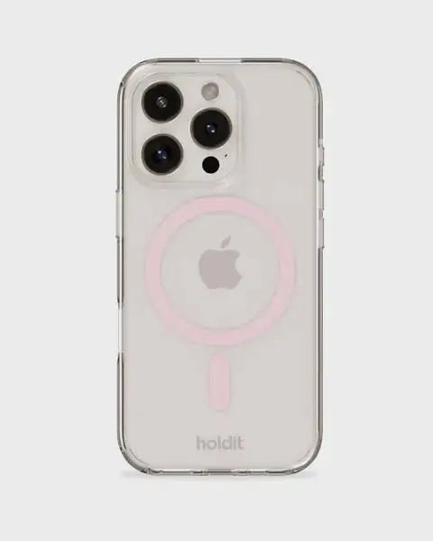 Holdit Telefonskal MagSafe iPhone 16 Pro Max - Transparent/Rosa - Travels And Bags