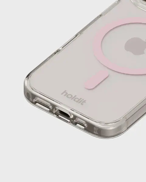 Holdit Telefonskal MagSafe iPhone 16 Pro Max - Transparent/Rosa - Travels And Bags