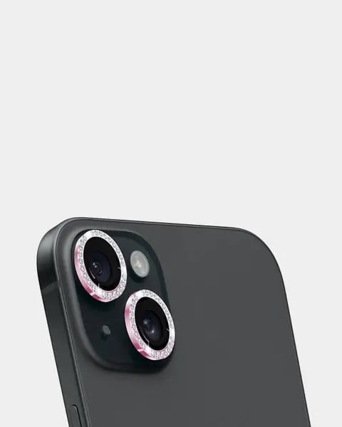 Holdit Kameraskydd iPhone 15/15 Plus - Glitter Rosa - Travels And Bags
