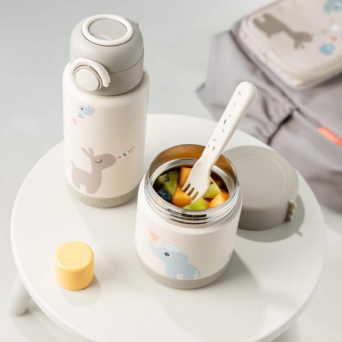 Done by Deer Insulated bottle Celebration Sand - 340 ml