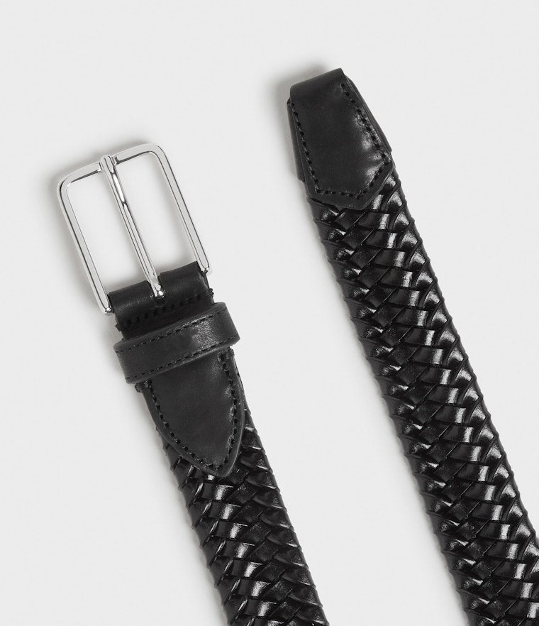 Saddler Joar Flätat Läderbälte - Svart - Travels And Bags