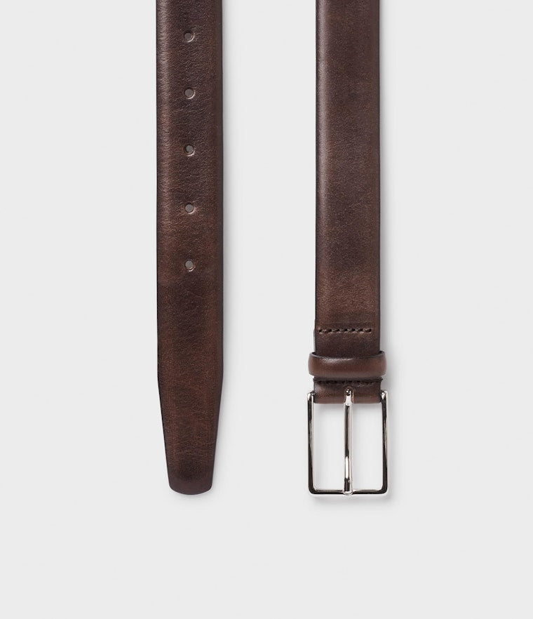 Saddler Flen Läderbälte - Mörkbrun - Travels And Bags