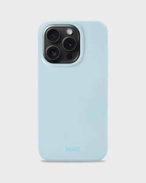 Holdit Telefonskal Silicone iPhone 14 Pro - Ljusblå - Travels And Bags