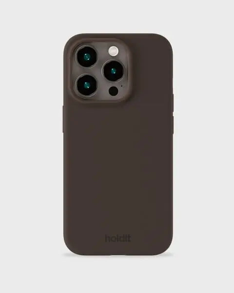 Holdit Telefonskal Silicone iPhone 14 Pro - Mörkbrun - Travels And Bags