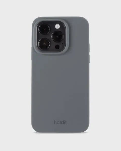 Holdit Telefonskal Silicone iPhone 14 Pro - Grå - Travels And Bags