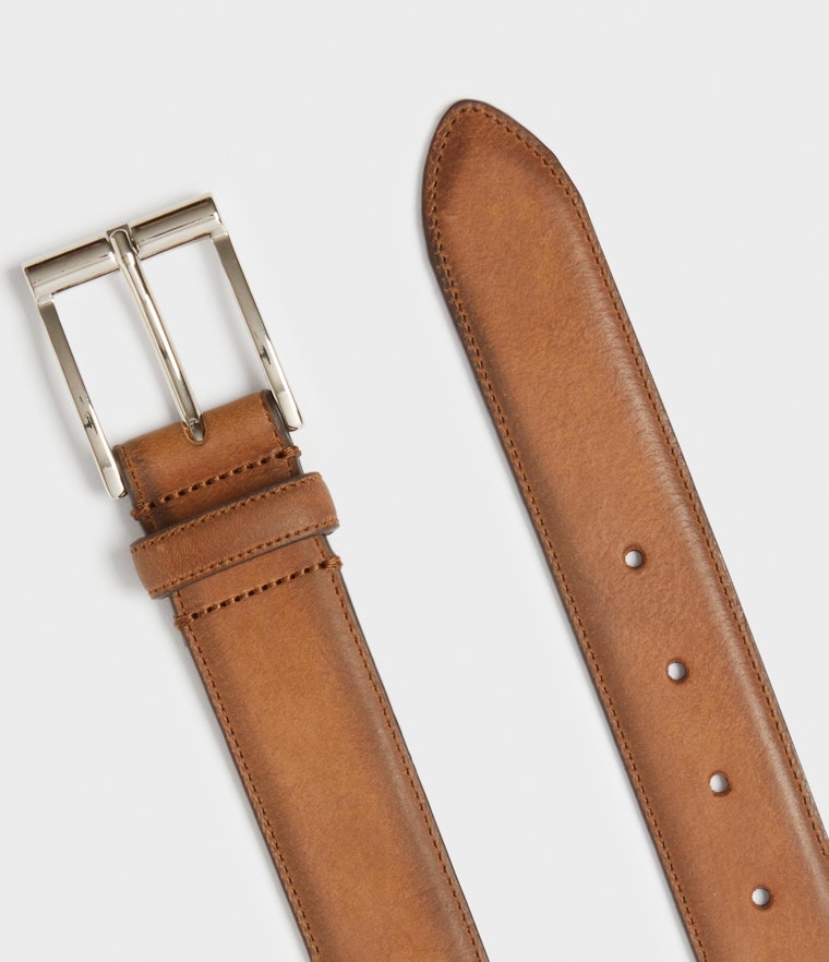 Saddler Trama Läderbälte - Brun - Travels And Bags