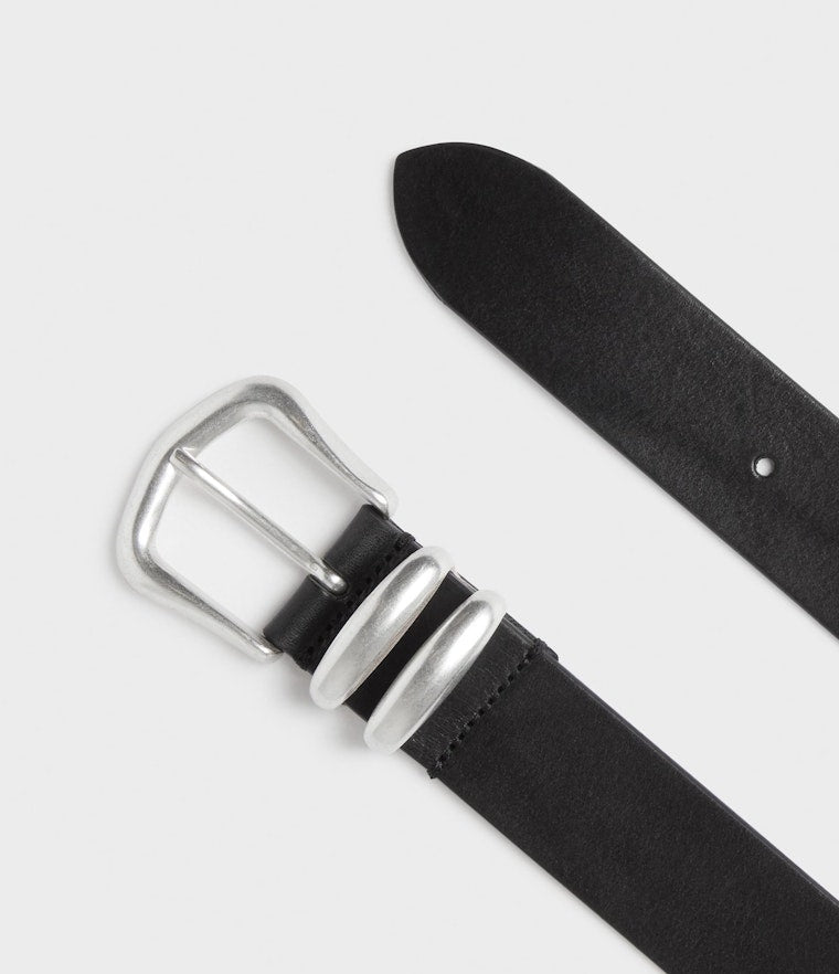 Saddler Serena Läderbälte - Svart/silver - Travels And Bags