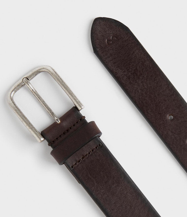 Saddler Bergviken Läderbälte - Mörkbrun - Travels And Bags