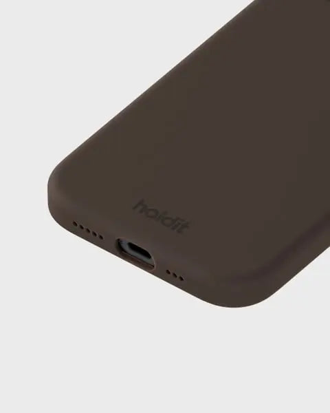 Holdit Telefonskal Silicone iPhone 15 - Mörkbrun - Travels And Bags
