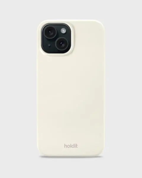 Holdit Telefonskal Silicone iPhone 15 - Krämvit - Travels And Bags