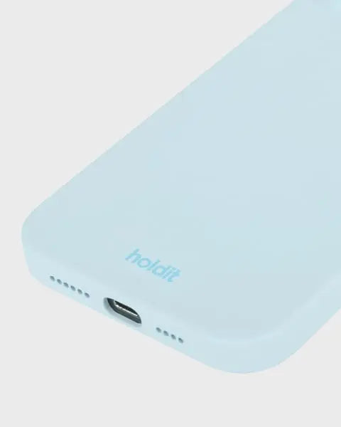 Holdit Telefonskal Silicone iPhone 15 Pro - Ljusblå - Travels And Bags