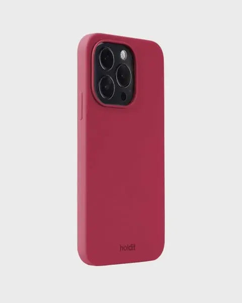 Holdit Telefonskal Silicone iPhone 15 Pro - Röd - Travels And Bags