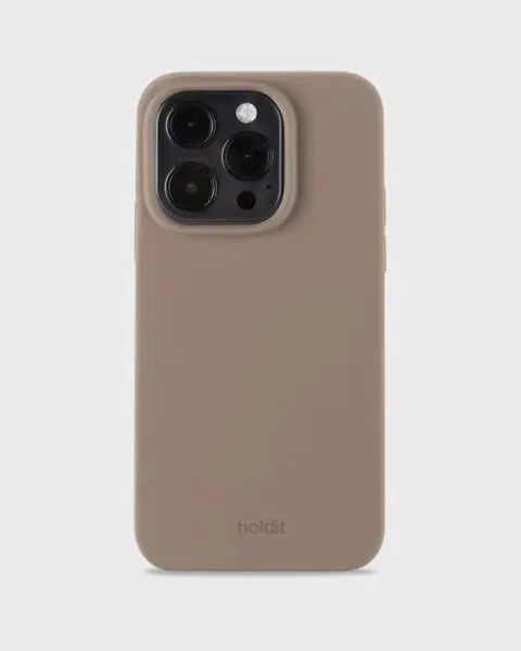Holdit Telefonskal Silicone iPhone 15 Pro - Ljusbrun - Travels And Bags