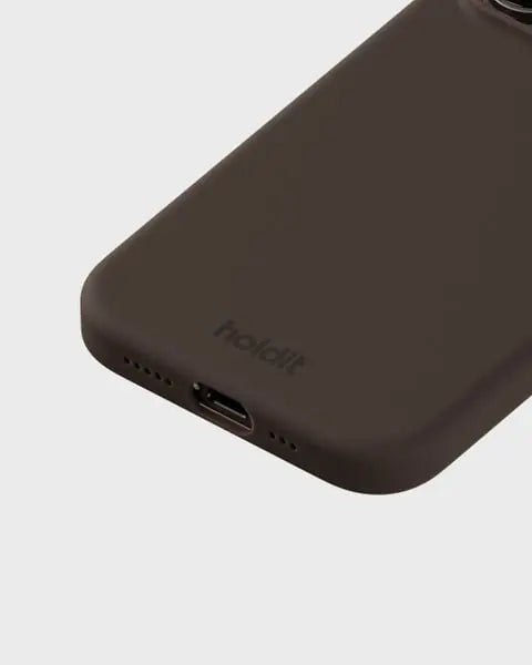 Holdit Telefonskal Silicone iPhone 15 Pro Max - Mörkbrun - Travels And Bags
