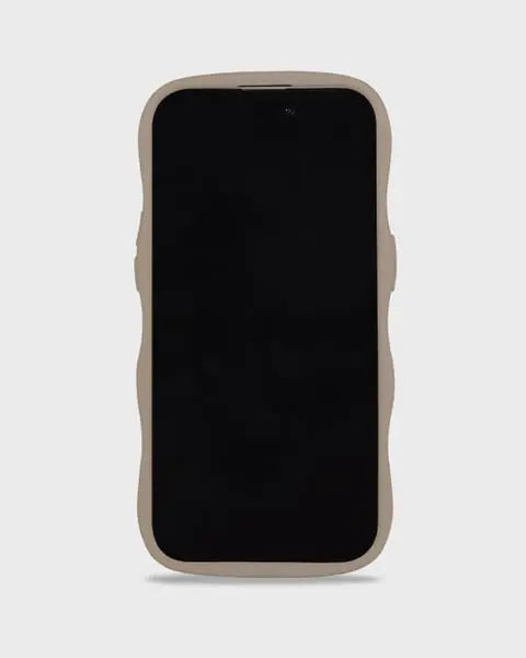 Holdit Telefonskal Wavy iPhone 15/14/13 - Ljusbrun/Transparent - Travels And Bags
