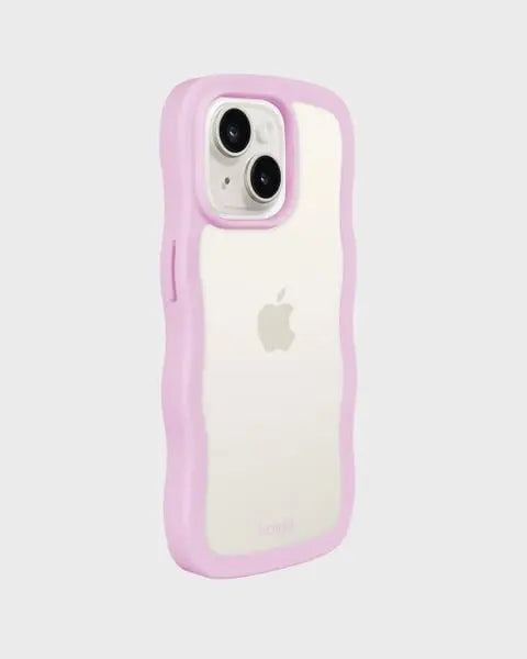 Holdit Telefonskal Wavy iPhone 15/14/13 - Lila/Transparent - Travels And Bags