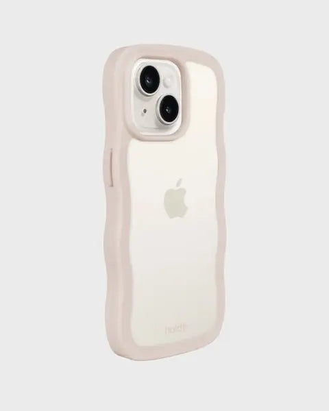 Holdit Telefonskal Wavy iPhone 15/14/13 - Beige/Transparent - Travels And Bags