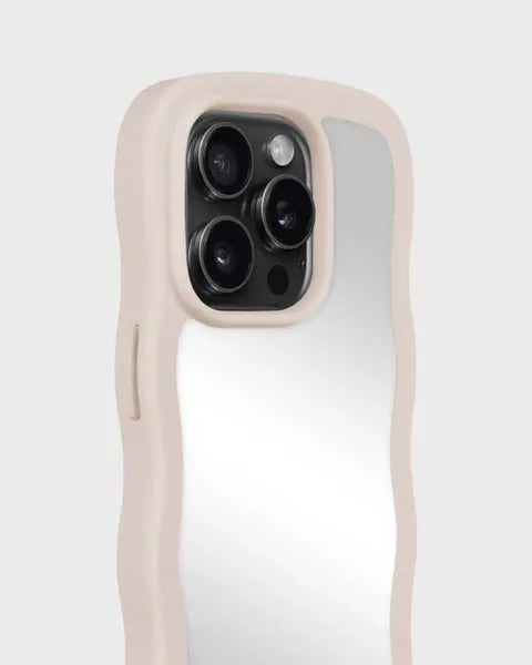 Holdit Telefonskal Wavy iPhone 14 Pro - Beige/Spegel - Travels And Bags