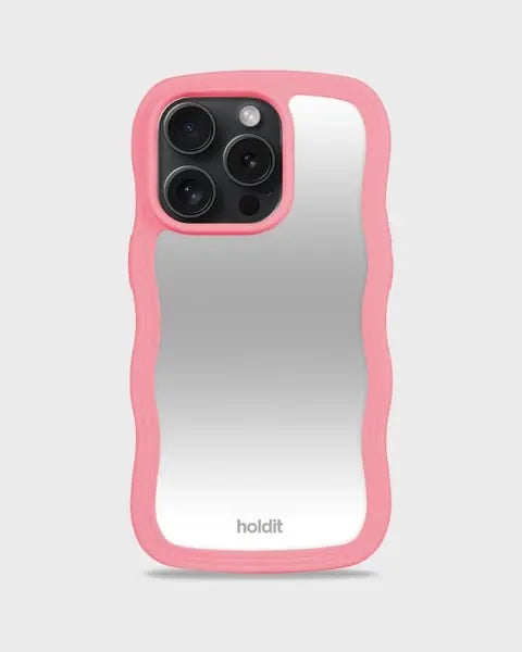 Holdit Telefonskal Wavy iPhone 14 Pro - Rosa/Spegel - Travels And Bags