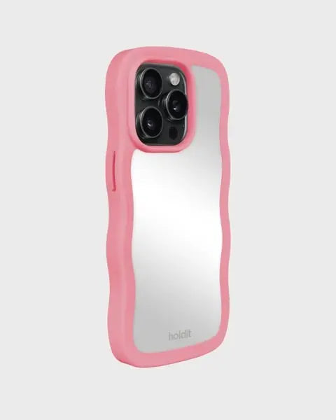 Holdit Telefonskal Wavy iPhone 14 Pro Max - Rosa/Spegel - Travels And Bags