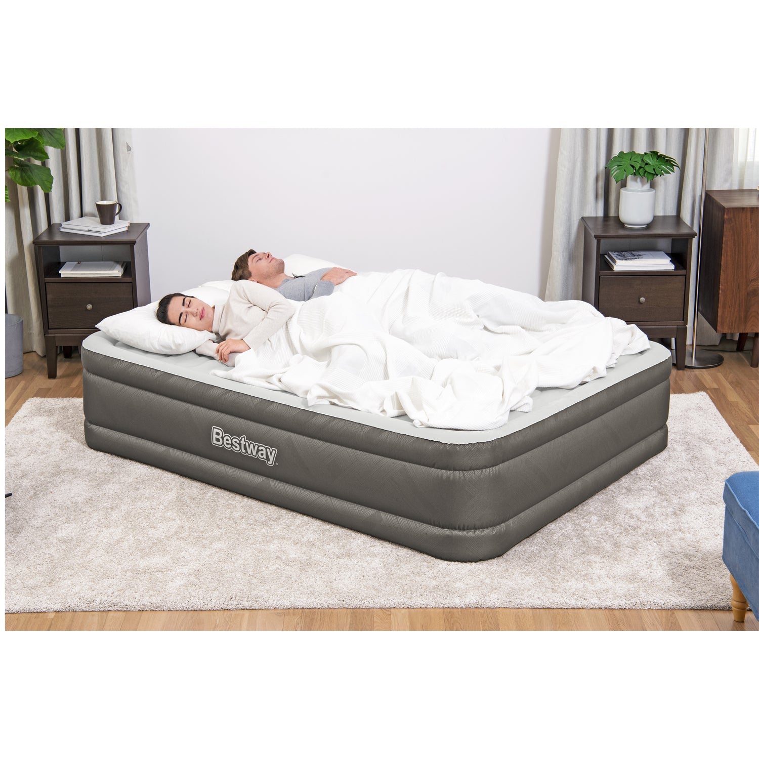 Bestway - Fortech Luftmadrass 2.03m x 1.52m x 46cm - Travels And Bags