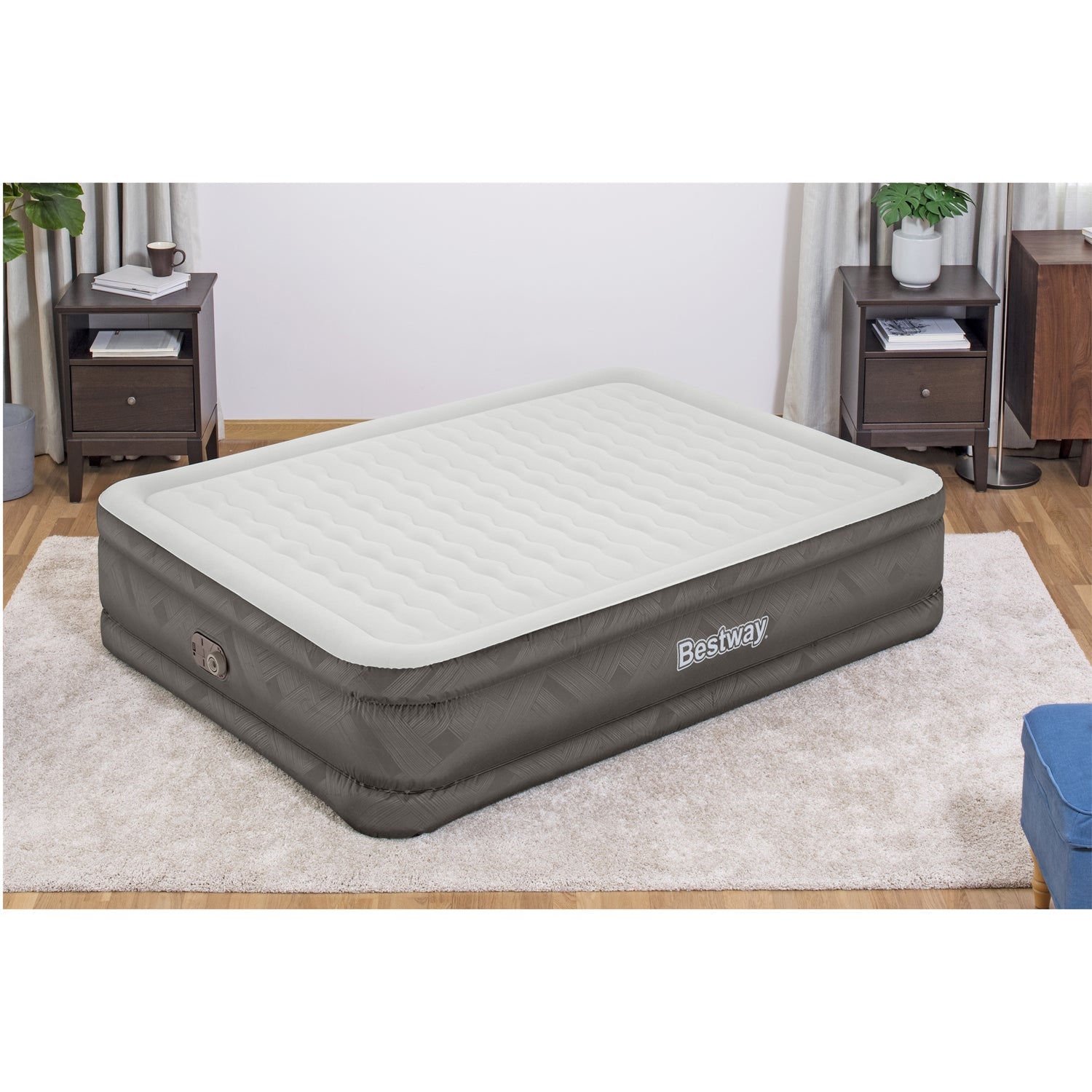 Bestway - Fortech Luftmadrass 2.03m x 1.52m x 46cm - Travels And Bags