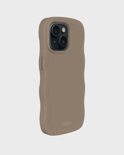Holdit Telefonskal Wavy iPhone 15 Plus/14 Plus - Ljusbrun - Travels And Bags