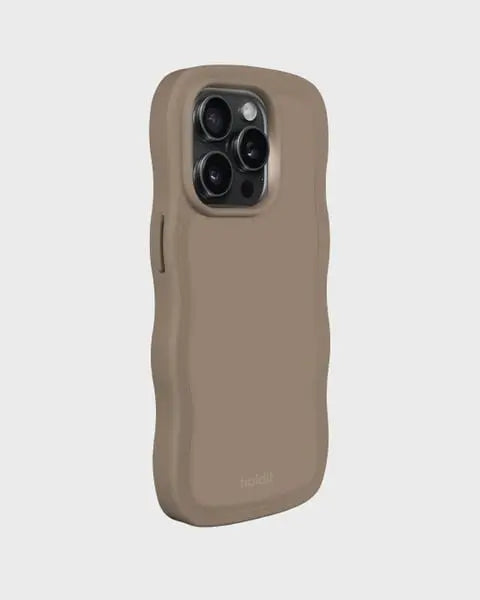 Holdit Telefonskal Wavy iPhone 15 Pro - Ljusbrun - Travels And Bags