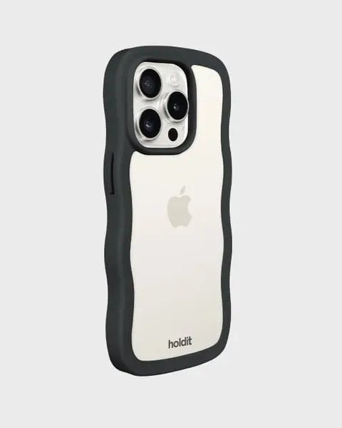 Holdit Telefonskal Wavy iPhone 15 Pro - Svart/Transparent - Travels And Bags