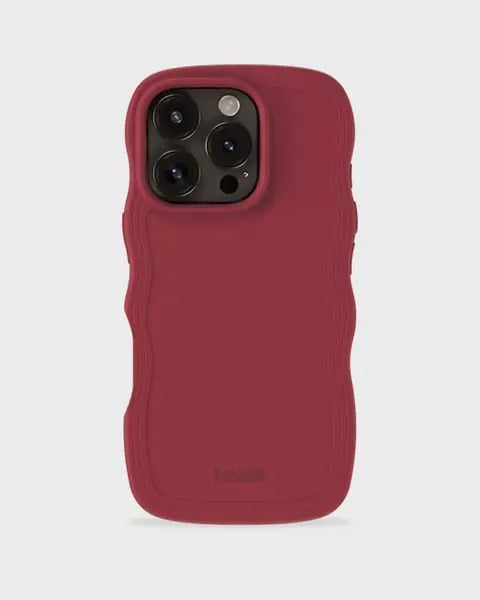 Holdit Telefonskal Wavy iPhone 15 Pro - Röd - Travels And Bags