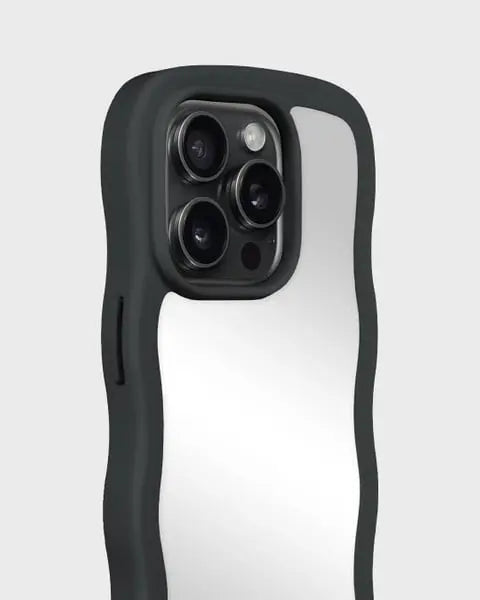 Holdit Telefonskal Wavy iPhone 15 Pro - Svart/Spegel - Travels And Bags