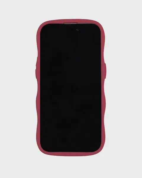 Holdit Telefonskal Wavy iPhone 15 Pro Max - Röd/Transparent - Travels And Bags