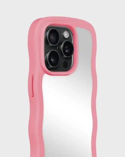 Holdit Telefonskal Wavy iPhone 15 Pro Max - Rosa/Spegel - Travels And Bags