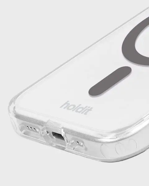 Holdit Telefonskal MagSafe iPhone 15 Pro - Transparent/Grå - Travels And Bags