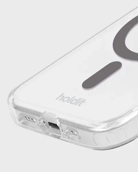 Holdit Telefonskal MagSafe iPhone 15 Pro Max - Transparent/Grå - Travels And Bags